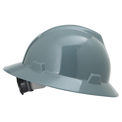 GRAY V-GARD HARD HAT